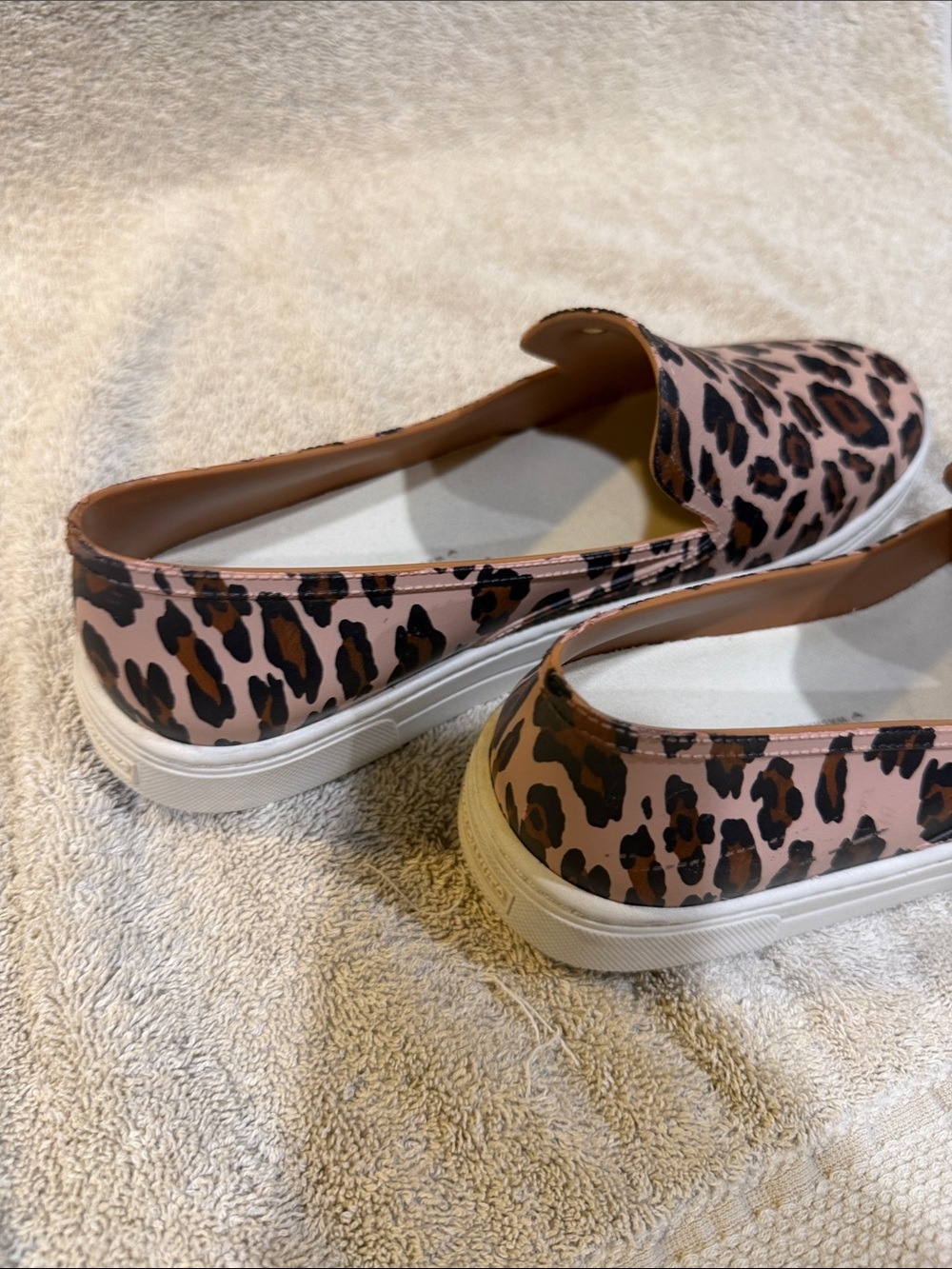 Vince Camuto Pink and Brown Leopard Slip-On Sneakers - Picture 2 of 6